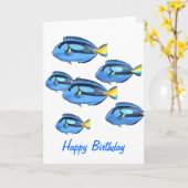 Blaue und gelbe tropische Fische Karte (Gelbe Blume)