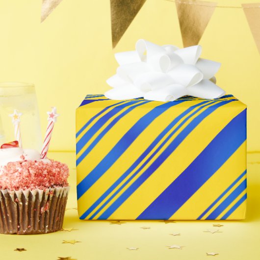 Blaue und Gelbe Ukraine Inspirationen Geschenkpapier (Geburtstagsparty)