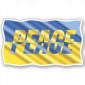 Blaue und Gelbe Ukraine inspirieren zum Frieden im Aufkleber (Vorderseite)