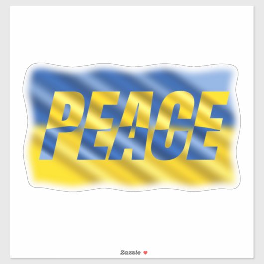 Blaue und Gelbe Ukraine inspirieren zum Frieden im Aufkleber (Blatt)