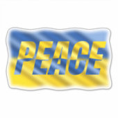 Blaue und Gelbe Ukraine inspirieren zum Frieden im Aufkleber (Vorderseite)
