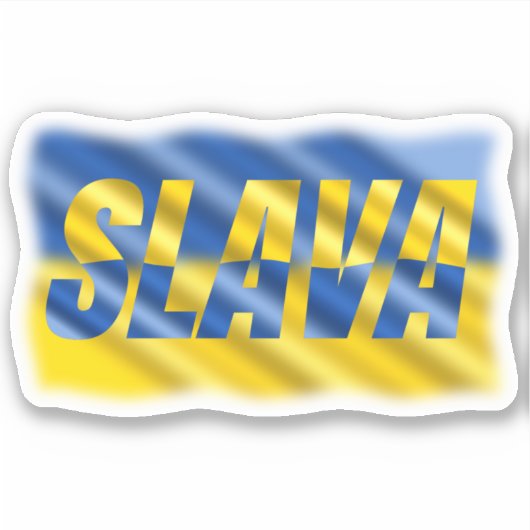 Blaue und Gelbe Ukraine inspirieren zum Frieden im Aufkleber (Vorderseite)