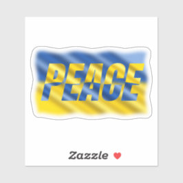 Blaue und Gelbe Ukraine inspirieren zum Frieden im Aufkleber