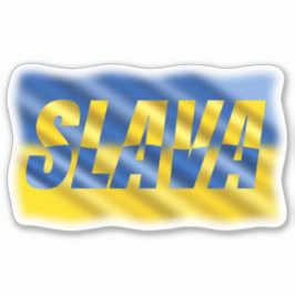 Blaue und Gelbe Ukraine inspirieren zum Frieden im Aufkleber