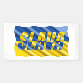 Blaue und Gelbe Ukraine inspirieren zum Frieden im Banner