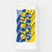 Blaue und Gelbe Ukraine inspirieren zum Frieden im Banner (Vertikal)