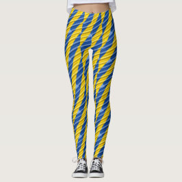 Blaue und Gelbe Ukraine inspirieren zum Frieden im Leggings