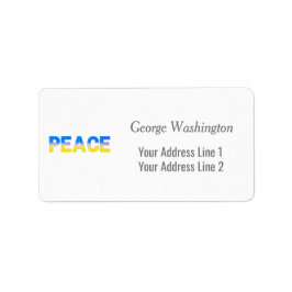 Blaue und Gelbe Ukraine Inspiriert Frieden ohne Kr Adressaufkleber