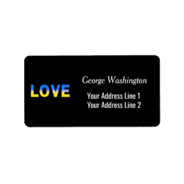 Blaue und Gelbe Ukraine Inspiriert Frieden ohne Kr Adressaufkleber