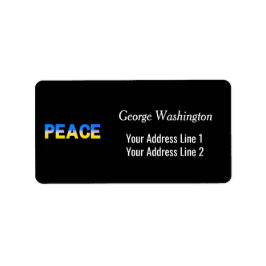 Blaue und Gelbe Ukraine Inspiriert Frieden ohne Kr Adressaufkleber