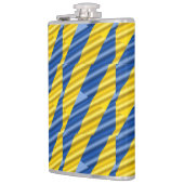 Blaue und Gelbe Ukraine Inspiriert Frieden ohne Kr Flachmann (Links)