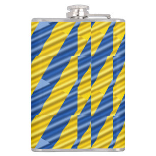 Blaue und Gelbe Ukraine Inspiriert Frieden ohne Kr Flachmann