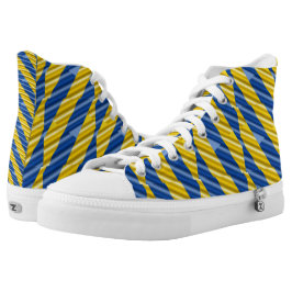 Blaue und Gelbe Ukraine Inspiriert Frieden ohne Kr Hoch-geschnittene Sneaker