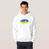 Blaue und Gelbe Ukraine Inspiriert Frieden ohne Kr Hoodie (Vorne ganz)