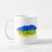 Blaue und Gelbe Ukraine Inspiriert Frieden ohne Kr Kaffeetasse (Links)