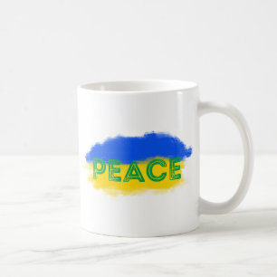 Blaue und Gelbe Ukraine Inspiriert Frieden ohne Kr Kaffeetasse