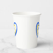 Blaue und Gelbe Ukraine Inspiriert Frieden ohne Kr Pappbecher (Rechts)