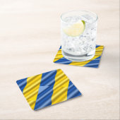 Blaue und Gelbe Ukraine Inspiriert Frieden ohne Kr Rechteckiger Pappuntersetzer (Vor Ort)