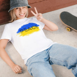 Blaue und Gelbe Ukraine Inspiriert Frieden ohne Kr T-Shirt