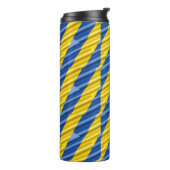 Blaue und Gelbe Ukraine Inspiriert Frieden ohne Kr Thermosbecher (Nach links gedreht)