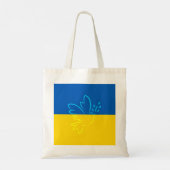 Blaue und gelbe ukrainische Flagge | Peace Tote Ba Tragetasche (Rückseite)