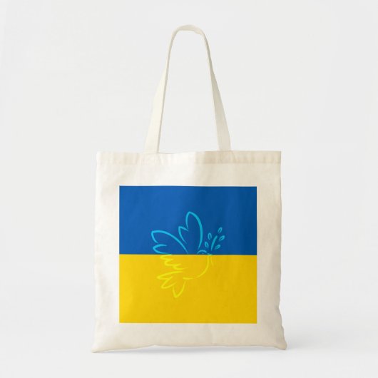Blaue und gelbe ukrainische Flagge | Peace Tote Ba Tragetasche (Vorne)