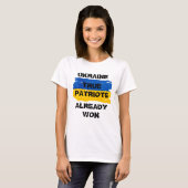 Blaue und gelbe ukrainische Flagge T-Shirt (Vorne ganz)