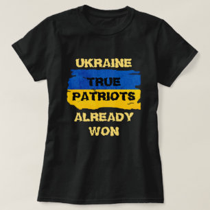 Blaue und gelbe ukrainische Flagge T-Shirt
