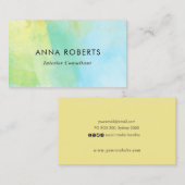 blaue und gelbe Visitenkarte (Vorne/Hinten)