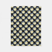 Blaue und gelbe Volleyball-Muster Fleecedecke (Vorderseite)