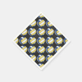 Blaue und gelbe Volleyballmuster Serviette (Ecke)