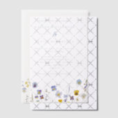 Blaue und gelbe Wildblumen Hochzeit Pergament Einladungen (Versetzt (Einladung))