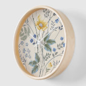 Blaue und gelbe Wildblumen  Uhr (Winkel)