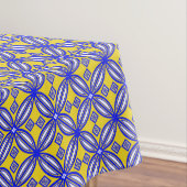 Blaue und gelbe Ziegel Tischdecke (Beispiel)