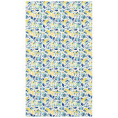 Blaue und gelbe Zitronen und Blume Tischdecke (Vorderseite)