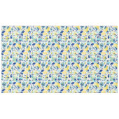 Blaue und gelbe Zitronen und Blume Tischdecke (Vorderseite (Horizontal))