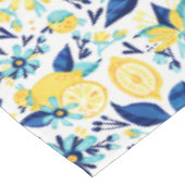 Blaue und gelbe Zitronen und Blume Tischdecke (Schrägansicht)