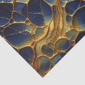 Blaue und goldene Abstrakte künstlerische Bio Stru Seidenpapier (Ausschnitt)