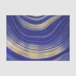 Blaue und goldene Agate-Muster Seidenpapier