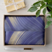 Blaue und goldene Agate-Muster Seidenpapier (Geschenk)