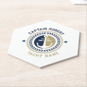 Blaue und goldene Anker für Wasserfahrzeuge Untersetzer (angewinkelt)