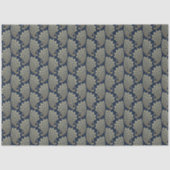 Blaue und goldene Art Deco Decoupage Seidenpapier (Vorderseite)