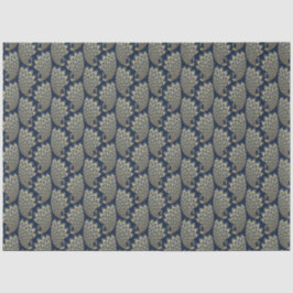 Blaue und goldene Art Deco Decoupage Seidenpapier