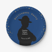 Blaue und goldene Autobahn - Patrouillenruhe Pappteller (Vorderseite)