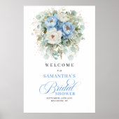 Blaue und goldene Begrüßung zum Brautabschied mit  Poster (Vorne)