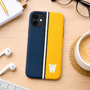Blaue und goldene College-Farben Case-Mate iPhone Hülle