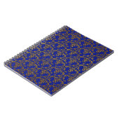 Blaue und goldene Damaskusmuster Notizblock (Linke Seite)