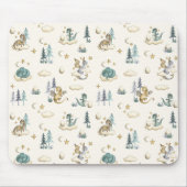 Blaue und goldene Drachen-Mauspad Mousepad (Vorne)