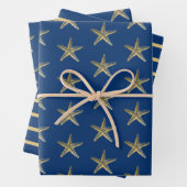 Blaue und goldene Eisenstange Geschenkpapier Set (Beispiel)