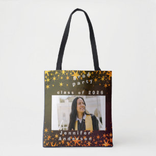 blaue und goldene elegante Einladung Tasche